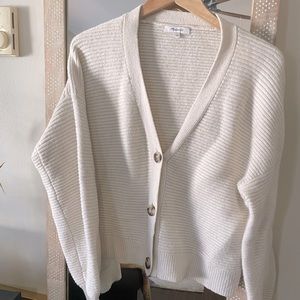 Madewell Shelley Cardigan, Size: Large, Color: Cream